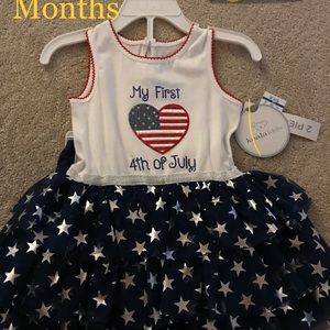 Girls 9-12 month 4th of July dress